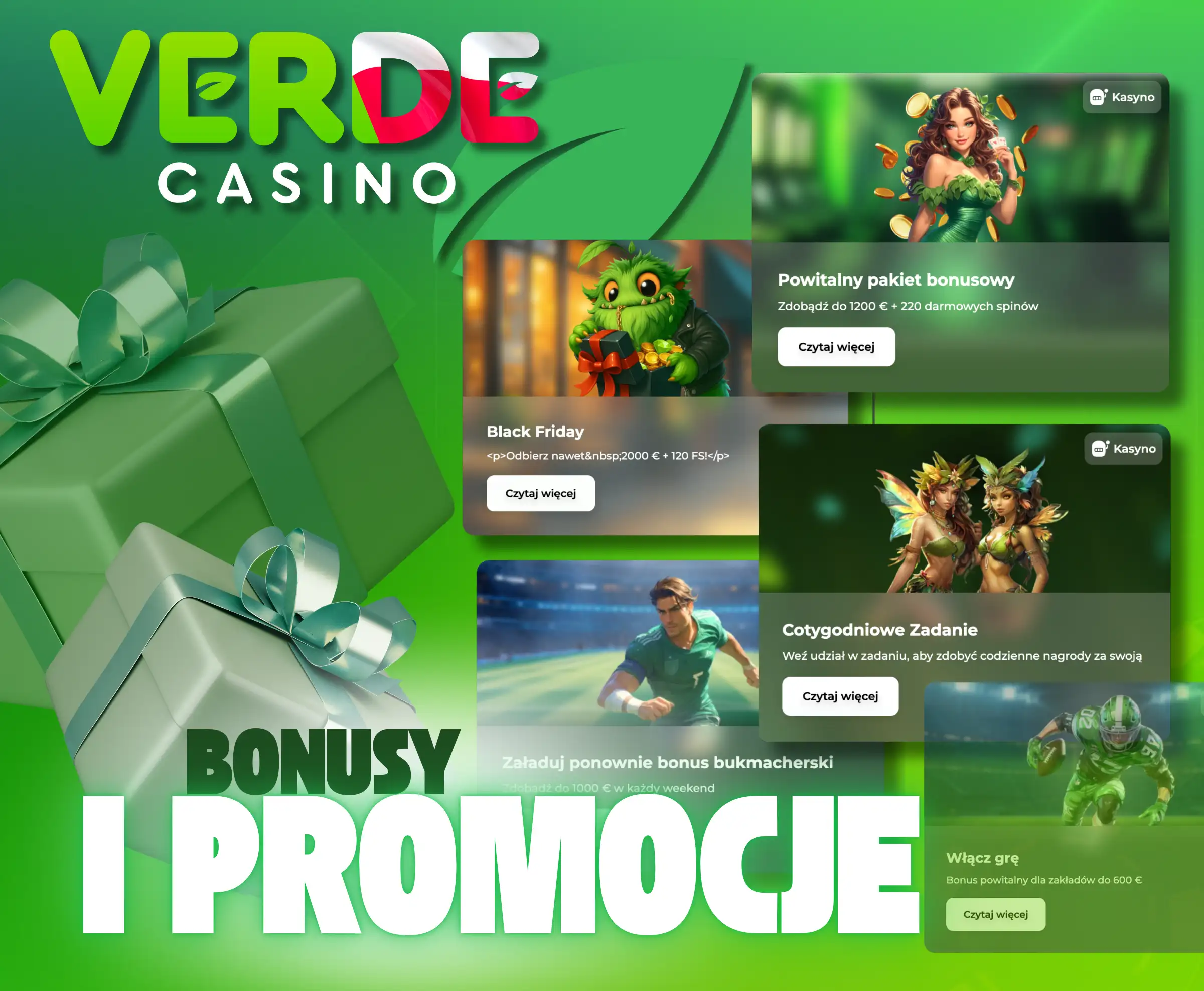 Bonusy i promocje, bonus powitalny w kasynie Verde Casino